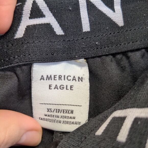 American Eagle Men's Jogger Pants Gray XS Drawstring Waist Zipped Pocket Tapered - Picture 11 of 14